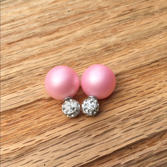 Light Pink Diamond Earring Set‎ - Picture 1 of 2